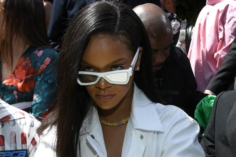 Rihanna Jahleel Weaver, Rihanna and A$AP Rocky attend the Louis Vuitton Menswear Spring/Summer 2019 show as part of Paris Fashion Week on June 21, 2018 in Paris, France.
