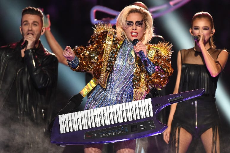 HOUSTON, TX - FEBRUARY 5: Lady Gaga performs on the halftime show at Super Bowl LI at NRG Stadium on February 5, 2017 in Houston, Texas. (Photo by Frank Micelotta/FOX/PictureGroup)