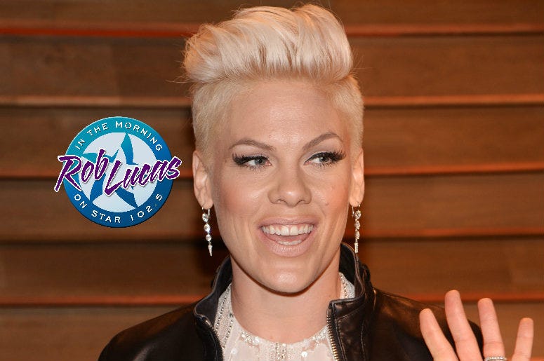 Pink (Alecia Beth Moore) arrives at the 2014 Vanity Fair Oscar Party in West Hollywood, CA on March 2, 2014.