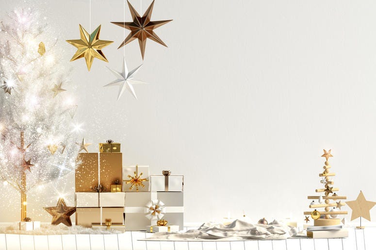 Modern Christmas interior, Scandinavian style. Room, colors. Modern Christmas interior, Scandinavian style. Room, colors.
