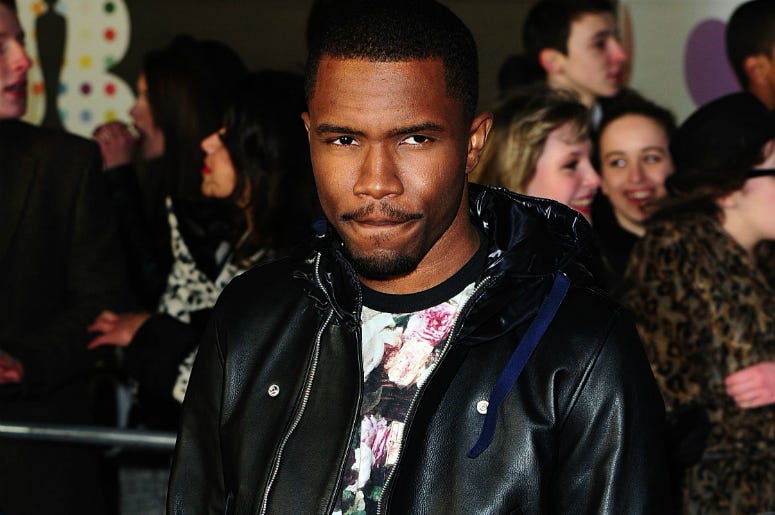 File photo dated 20/2/2013 of Frank Ocean File photo dated 20/2/2013 of Frank Ocean