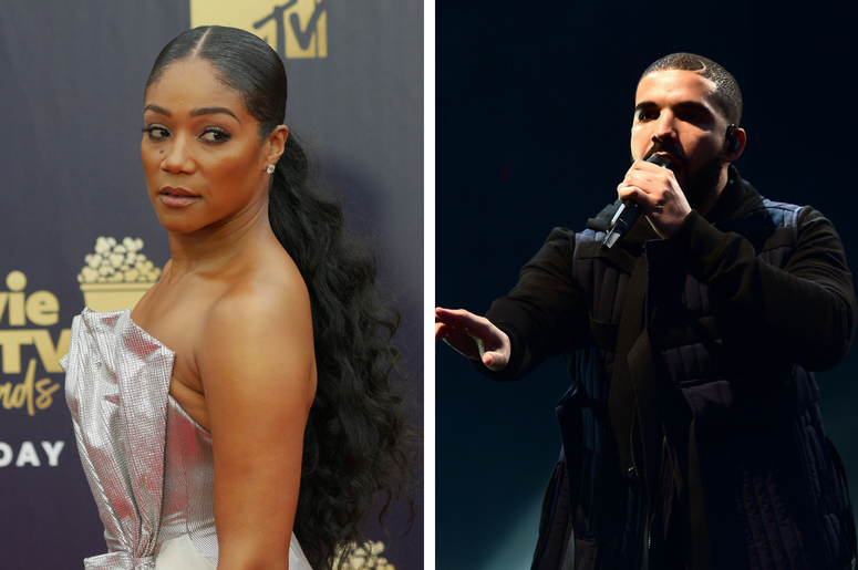 6/16/2018 - Tiffany Haddish attending the 2018 MTV Movie and TV Awards held at the Barker Hangar in Los Angeles, USA. / Drake, who has delighted thousands of high school youngsters in the US as he made a surprise appearance to film a music video. 6/16/2018 - Tiffany Haddish attending the 2018 MTV Movie and TV Awards held at the Barker Hangar in Los Angeles, USA. / Drake, who has delighted thousands of high school youngsters in the US as he made a surprise appearance to film a music video.