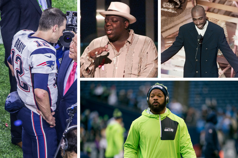 Tom Brady, Biggie, Tupac, Michael Bennett Tom Brady, Biggie, Tupac, Michael Bennett