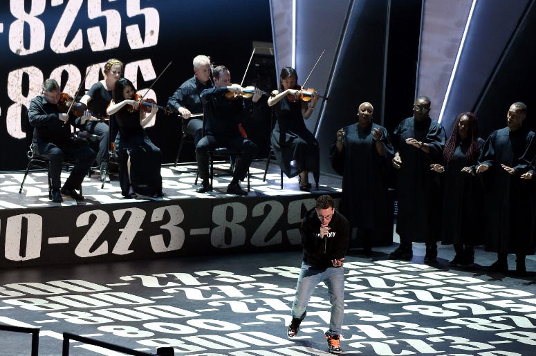 Logic performs on the 2017 'MTV Video Music Awards' at The Forum on August 27, 2017 in Los Angeles, California. Logic performs on the 2017 'MTV Video Music Awards' at The Forum on August 27, 2017 in Los Angeles, California.