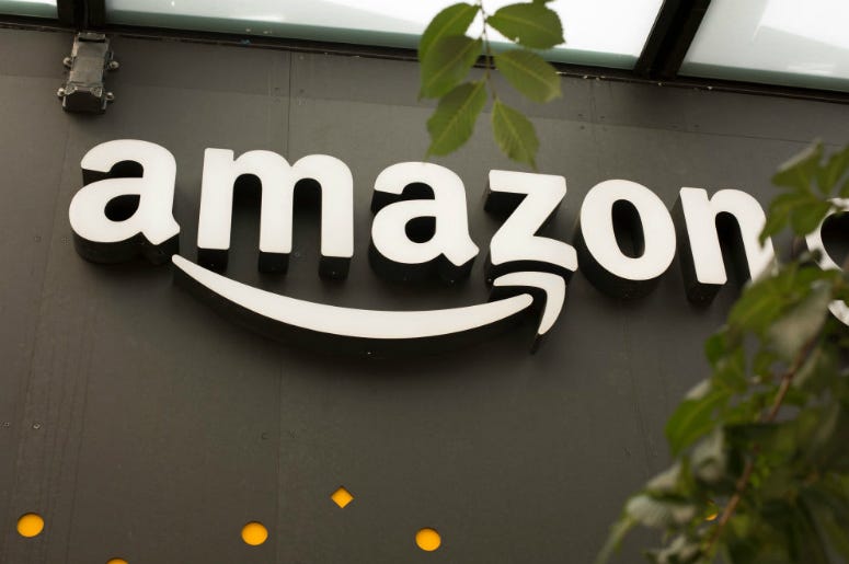 A portion of the sign advertising Amazon Go is seen outside the grocery store's location on June 16, 2017 in Seattle, Washington. Amazon announced that it will buy Whole Foods Market, Inc. for over $13 billion dollars. A portion of the sign advertising Amazon Go is seen outside the grocery store's location on June 16, 2017 in Seattle, Washington. Amazon announced that it will buy Whole Foods Market, Inc. for over $13 billion dollars.