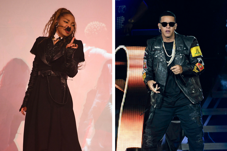 Janet Jackson | Daddy Yankee Dec 11, 2017; Sunrise, FL, USA; Recording artist Janet Jackson performs at the BB&T Center. / Aug 6, 2016; Miami, FL, USA; Daddy Yankee performs at American Airlines Arena.