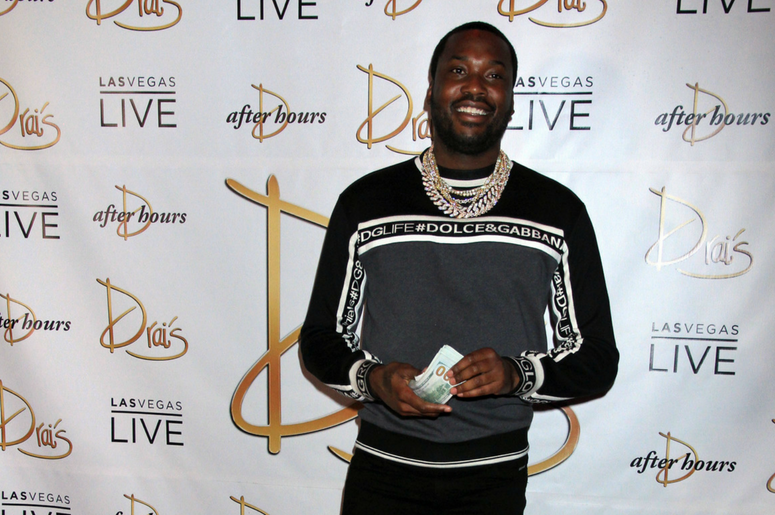 Meek Mill attends the launch of Exclusive Drai Live Concert Residency Meek Mill attends the launch of Exclusive Drai Live Concert Residency
