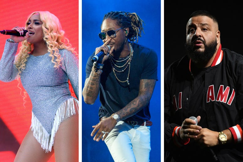 Stefflon Don | Future | DJ Khaled Stefflon Don on stage during Capital's Summertime Ball with Vodafone at Wembley Stadium, London. / Future during Summerfest Music Festival at Henry Maier Festival Park on July 8, 2017, in Milwaukee, Wisconsin / DJ Khaled performs.