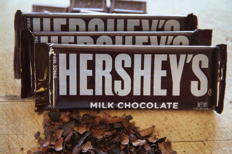 3 Hershey's milk chocolate bars