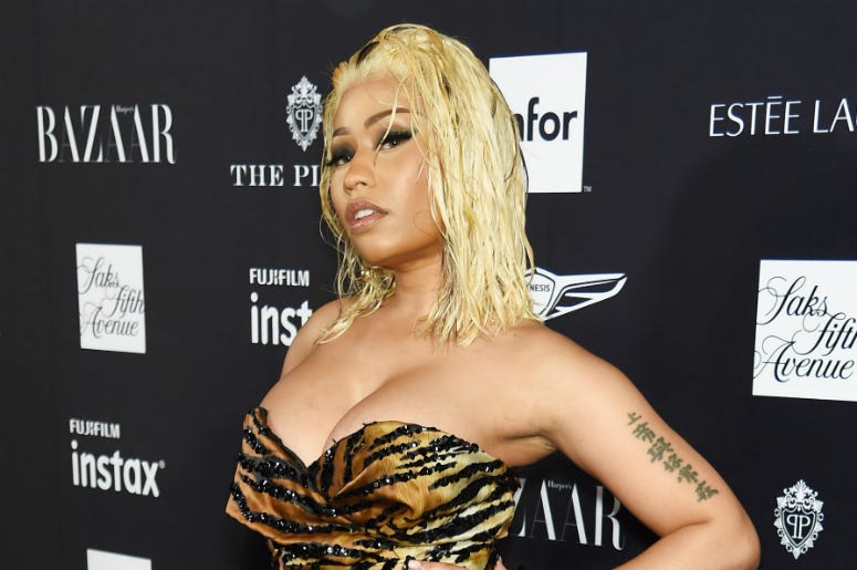 Nicki Minaj Nicki Minaj attends as Harper's BAZAAR Celebrates 'ICONS By Carine Roitfeld' at the Plaza Hotel on September 7, 2018 in New York City.