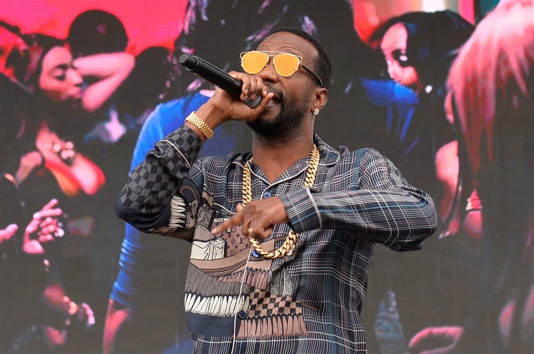 Juicy J performs onstage during the Daytime Village Presented by Capital One at the Las Vegas Village on September 23, 2017 in Las Vegas, Nevada. Juicy J performs onstage during the Daytime Village Presented by Capital One at the Las Vegas Village on September 23, 2017 in Las Vegas, Nevada.