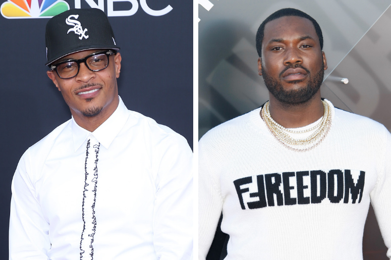 T.I. / Meek Mill TI. 2018 Billboard Music Awards Red Carpet arrivals at MGM Grand Garden Arena. / Meek Mill attends 2018 NBA Awards at Barkar Hangar on June 25, 2018 in Santa Monica, California.