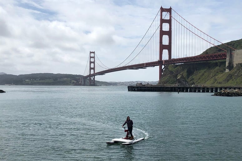 Electric Water Bike Electric Water Bike (Photo credit: Carrie Hodousek/KCBS Radio)