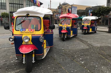 E-Tuk Tuks in San Francisco E-Tuk Tuks in San Francisco (Photo credit: Matt Bigler/KCBS Radio)