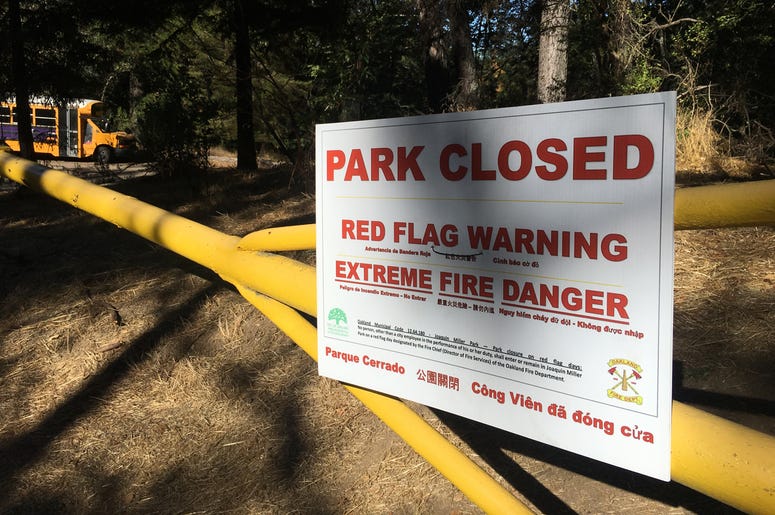 Fire Danger Joaquin Miller Park Fire Danger Joaquin Miller Park (Photo credit: Matt Bigler/KCBS Radio)
