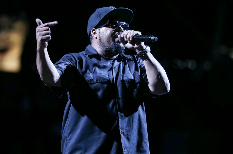 Ice Cube Aug 24, 2018; Brooklyn, NY, USA; Big 3 founder Ice Cube performs prior to the Big 3 championship at Barclays Center . Mandatory Credit: Wendell Cruz-USA TODAY Sports