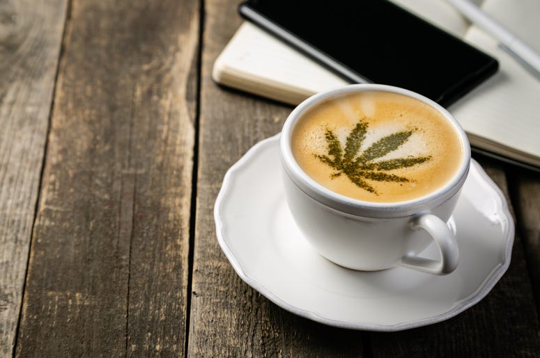 Cannabis, Coffee, Cup, Cafe Cannabis, Coffee, Cup, Cafe (Photo credit: a_namenko/Getty Images)