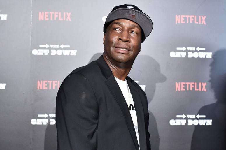 Grandmaster Flash Grandmaster Flash attends 'The Get Down' New York premiere at Lehman Center For The Performing Arts in the Bronx borough of New York, NY, on on August 11, 2016. (Photo by Anthony Behar)