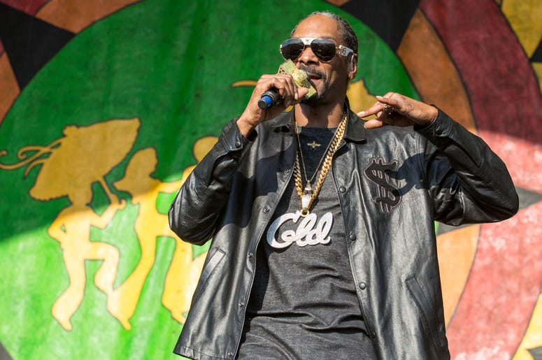 Snoop Dogg Snoop Dogg (Calvin Broadus Jr.) at New Orleans Jazz & Heritage Festival at Fair Grounds Race Track on May 6, 2017, in New Orleans, Louisiana (Photo by Daniel DeSlover/imageSPACE)