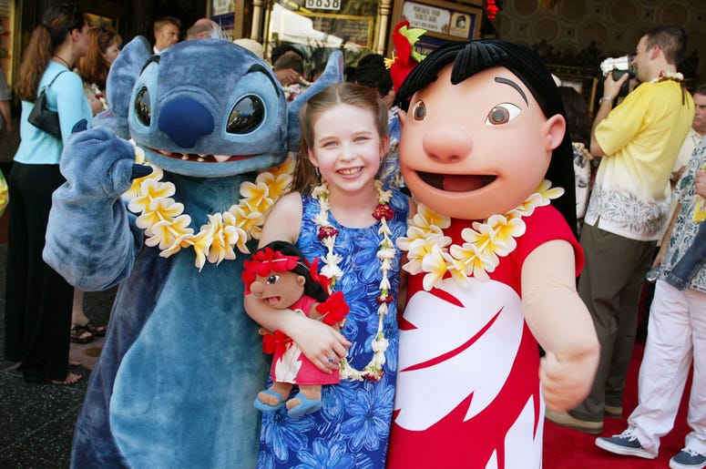 'Stitch,' Daveigh Chase and Lilo Daveigh Chase, the voice of Lilo, at the premiere and after-party for 'Lilo & Stitch' at the El Capitan Theatre in Los Angeles, Ca. Sunday, June 16, 2002. Photo by Kevin Winter/ImageDirect