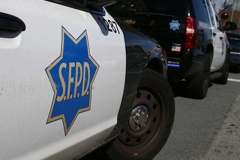San Francisco Police SFPD SAN FRANCISCO, CA - FEBRUARY 27: San Francisco police cars sit parked in front of the Hall of Justice on February 27, 2014 in San Francisco, California. A federal grand jury has indicted five San Francisco police officers and one former officer in two cas