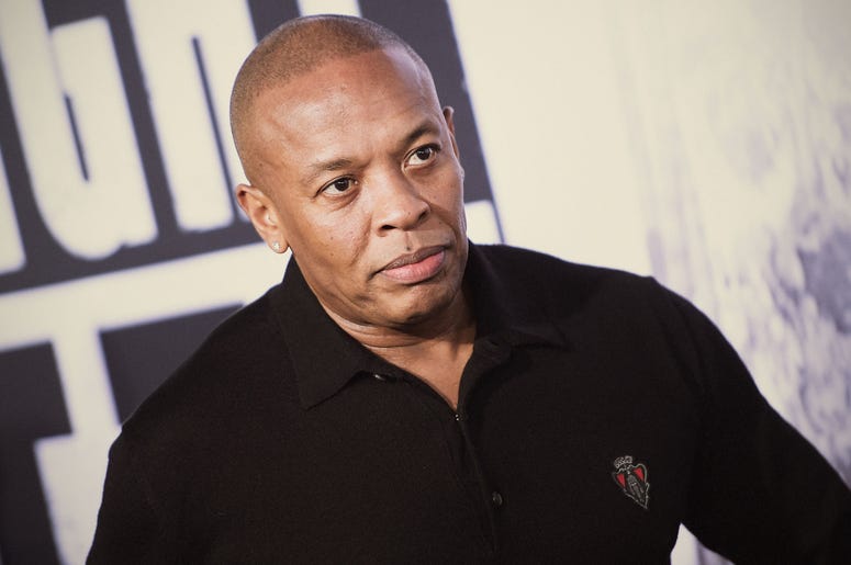 Dr. Dre LOS ANGELES, CA - AUGUST 10: (Editors Note: Image has been processed using digital filters) Dr. Dre attends the premiere of "Straight Outta Compton" at Microsoft Theater on August 10, 2015 in Los Angeles, California. (Photo by Jason Kempin/Getty Images)