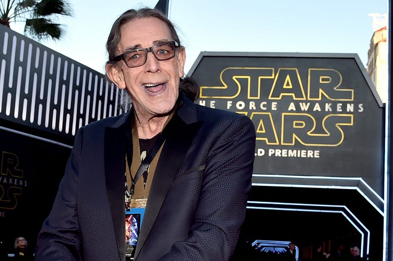 Peter Mayhew HOLLYWOOD, CA - DECEMBER 14: Actor Peter Mayhew attends the World Premiere of Star Wars: The Force Awakens at the Dolby, El Capitan, and TCL Theatres on December 14, 2015 in Hollywood, California. (Photo by Alberto E. Rodriguez/Getty Images for Disney)