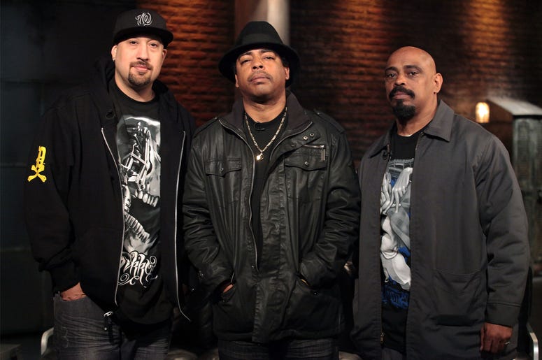 B-Real, Eric 'Bobo' Correa and Sen Dog of the rap group Cypress Hill NEW YORK - MARCH 25: (L-R) B-Real, Eric 'Bobo' Correa and Sen Dog of the rap group Cypress Hill visit the fuse Studios on March 25, 2010 in New York City. (Photo by Astrid Stawiarz/Getty Images)