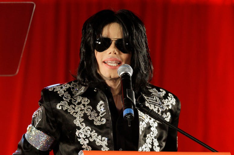 AP18143676277162 In this March 5, 2009 file photo, Michael Jackson announces upcoming concerts at the London O2 Arena in London. The estate of Michael Jackson is objecting to the airing Thursday night of an ABC TV special on the end life of the late King of Pop. The estat