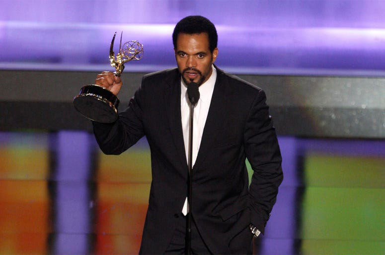 AP19037449694818 In this June 20, 2008, file photo Kristoff St. John accepts the award for outstanding supporting actor in a drama series for his work on "The Young and the Restless" at the 35th Annual Daytime Emmy Awards in Los Angeles. The "Young and the Restless" is re
