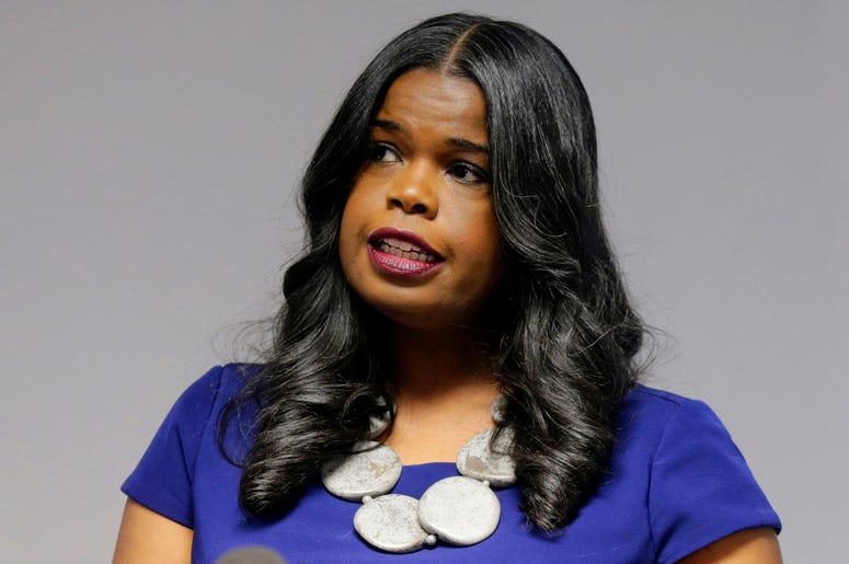 AP19078604610057 This Feb. 22, 2019 file photo shows Cook County State's Attorney Kim Foxx speaking at a news conference in Chicago. (AP Photo/Kiichiro Sato, File)