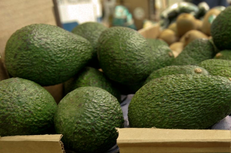 AP19083661130158 In this Jan. 17, 2007 file photo, California-grown avocados are for sale at a market in Mountain View. (AP Photo/Paul Sakuma, File)