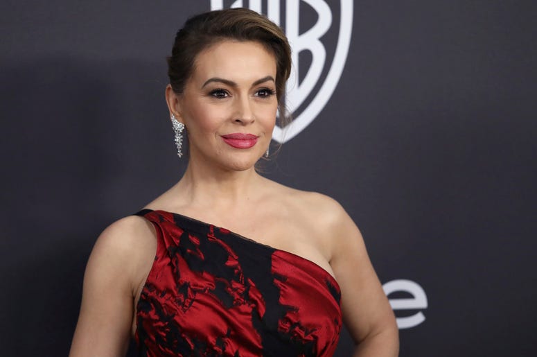 AP19087746361008 In this Jan. 6, 2019 file photo, Alyssa Milano arrives at the InStyle and Warner Bros. Golden Globes afterparty at the Beverly Hilton Hotel in Beverly Hills, Calif. (Photo by Matt Sayles/Invision/AP, File)