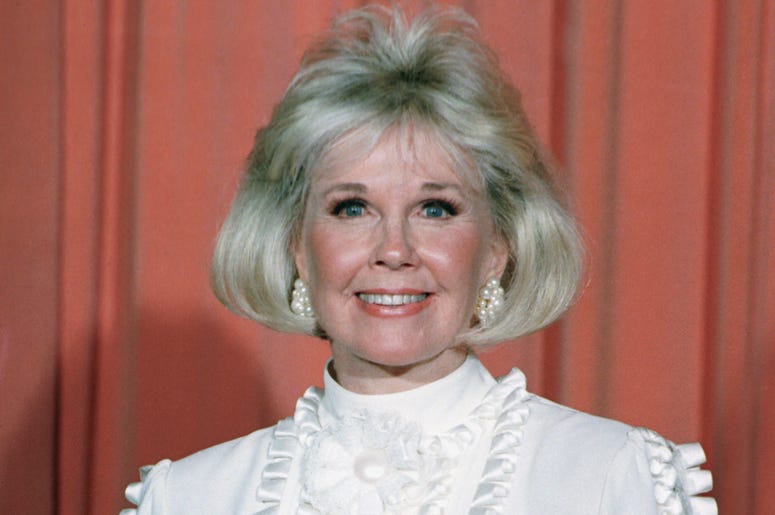 AP19133448781242 In this Jan. 28, 1989 file photo, actress and animal rights activist Doris Day poses for photos after receiving the Cecil B. DeMille Award she was presented with at the annual Golden Globe Awards ceremony in Los Angeles. (AP Photo, File)