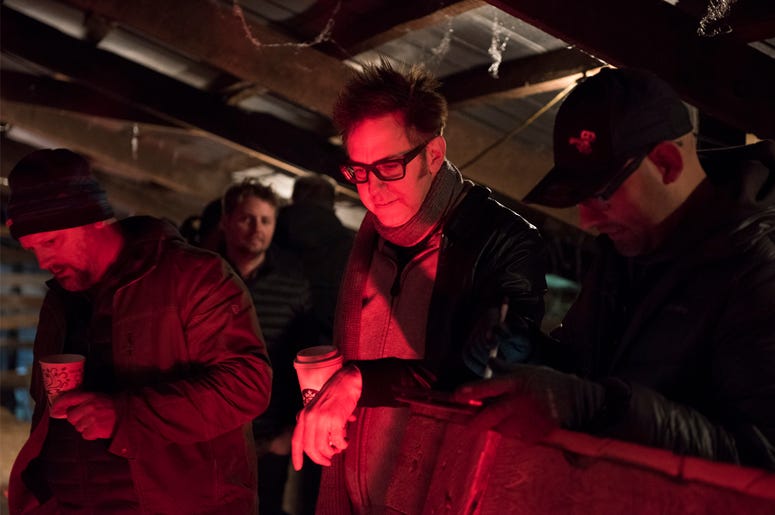 AP19140567956944 This image released by Sony Pictures shows producer James Gunn on the set of "Brightburn." (Boris Martin/Sony Pictures via AP)