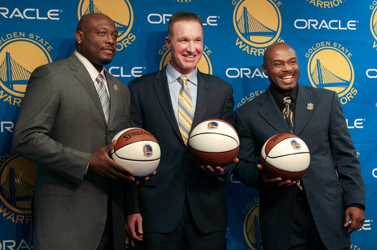 Mitch Richmond, Chris Mullin and Tim Hardaway Mitch Richmond, Chris Mullin and Tim Hardaway