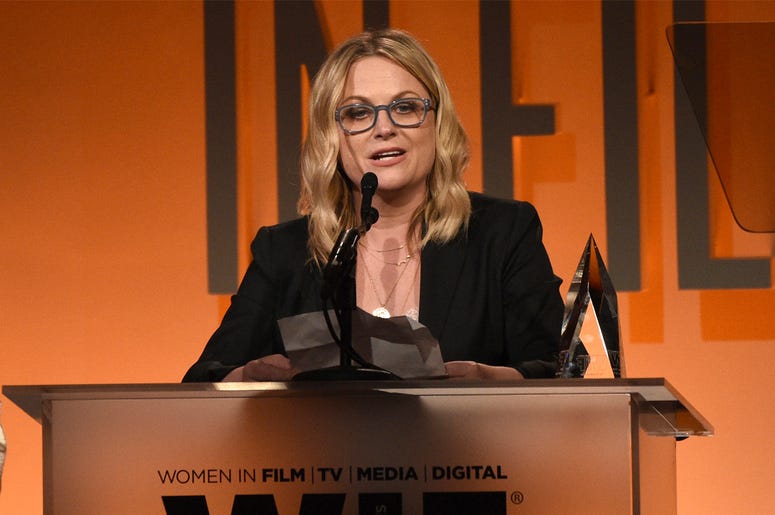 AP19164168687852 Amy Poehler accepts the entrepreneur in entertainment award at the Women in Film Annual Gala on Wednesday, June 12, 2019, at the Beverly Hilton Hotel in Beverly Hills, Calif. (Photo by Chris Pizzello/Invision/AP)
