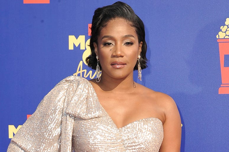 AP19167039620951 Tiffany Haddish arrives at the MTV Movie and TV Awards on Saturday, June 15, 2019, at the Barker Hangar in Santa Monica, Calif. (Photo by Richard Shotwell/Invision/AP)
