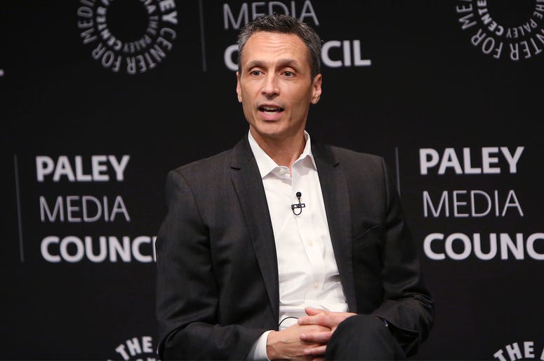 AP19255602394836 In this photo provided by Starpix, James Pitaro speaks at the Paley Center for Media in New York, Thursday, Sept. 12, 2019. (Patrick Huban/Starpix via AP)