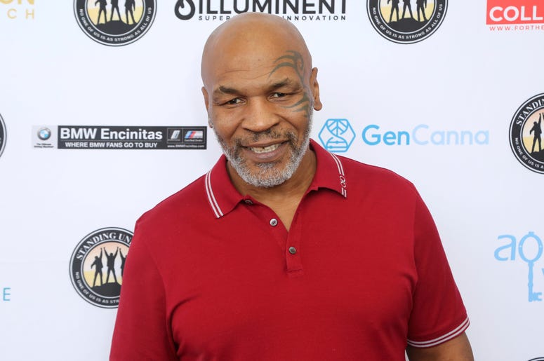 AP19280606594730 In this Aug. 2, 2019, file photo, Mike Tyson attends a celebrity golf tournament in Dana Point, California. (Photo by Willy Sanjuan/Invision/AP, File)