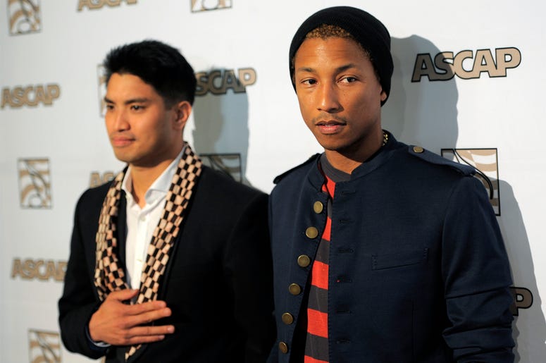 AP19308817498305 This June 29, 2012 file photo shows Pharrell Williams, right, alongside his producing partner Chad Hugo at the 25th Annual ASCAP Rhythm & Soul Music Awards in Beverly Hills, California. (Photo by Chris Pizzello/Invision/AP, File)