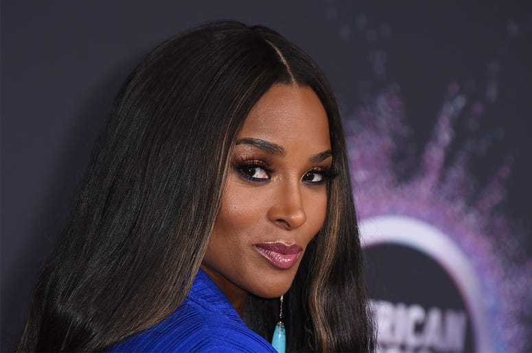 AP19351386797008 In this Nov. 24, 2019, file photo, Ciara arrives at the American Music Awards at the Microsoft Theater in Los Angeles. (Photo by Jordan Strauss/Invision/AP, File)