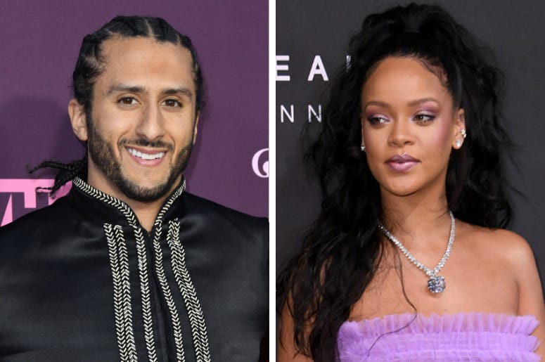 Colin Kaepernick and Rihanna Colin Kaepernick and Rihanna (Photo credit: PA Images/SIPA USA)