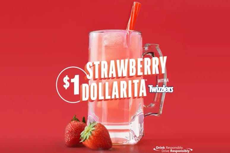 Applebee's Dollarita with Twizzlers Applebee's Dollarita with Twizzlers