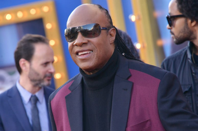 Stevie Wonder arrives at Universal Pictures' "Sing" Premiere Stevie Wonder arrives at Universal Pictures' "Sing" Premiere