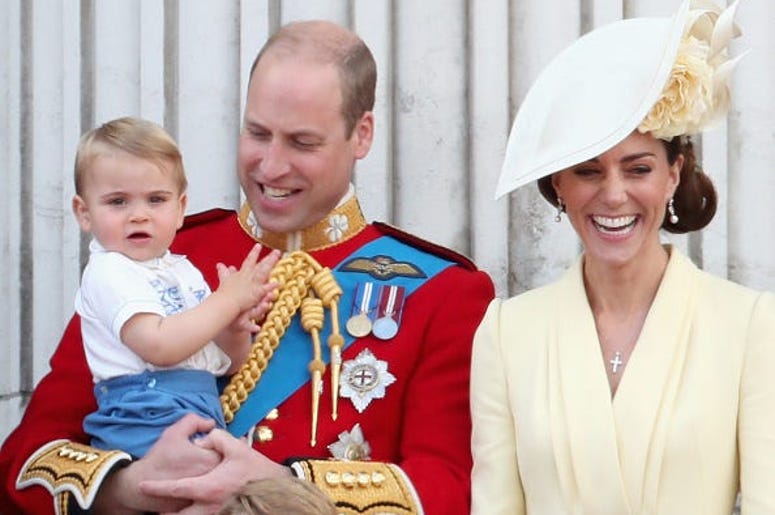 The Duke and Duchess of Cambridge and their son Prince Louis The Duke and Duchess of Cambridge and their son Prince Louis