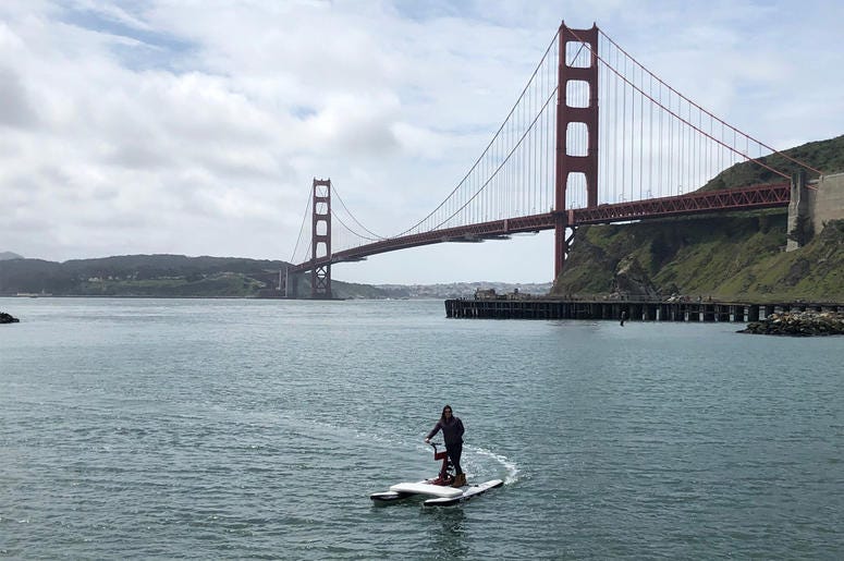 Electric Water Bike Electric Water Bike (Photo credit: Carrie Hodousek/KCBS Radio)