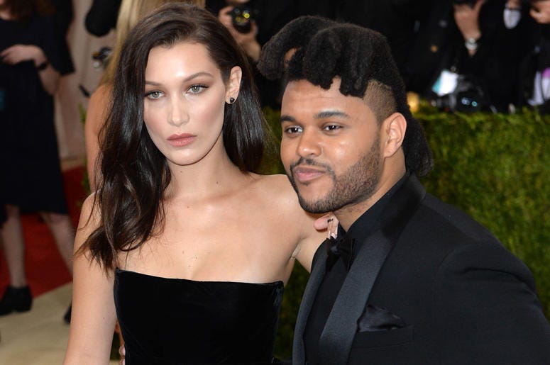 Bella Hadid and The Weeknd 5/2/2016 - Bella Hadid and The Weeknd attending The Metropolitan Museum of Art Met Gala 2016, in New York City, USA. Photo Credit should read: Doug Peters/EMPICS Entertainment (Photo by PA Images/Sipa USA)