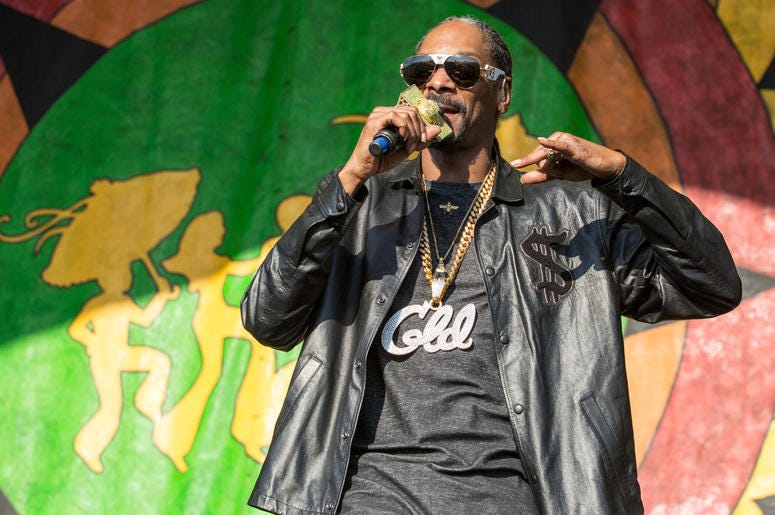Snoop Dogg Snoop Dogg (Calvin Broadus Jr.) at New Orleans Jazz & Heritage Festival at Fair Grounds Race Track on May 6, 2017, in New Orleans, Louisiana (Photo by Daniel DeSlover/imageSPACE)