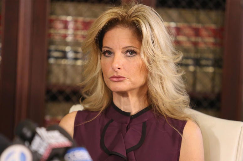 Summer Zervos LOS ANGELES, CA - OCTOBER 14: Summer Zervos, a former candidate on The Apprentice season five, who is accusing Donald Trump of inappropriate sexual conduct, speaks to the press with her attorney Gloria Allred October 14, 2016 in Los Angeles, California.